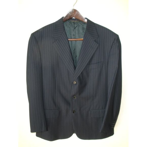 Ravazzolo Other - RAVAZZOLO Men's Navy Pinstripe Sport Coat Blazer ING LORO PIANA WOOL, Size 44R